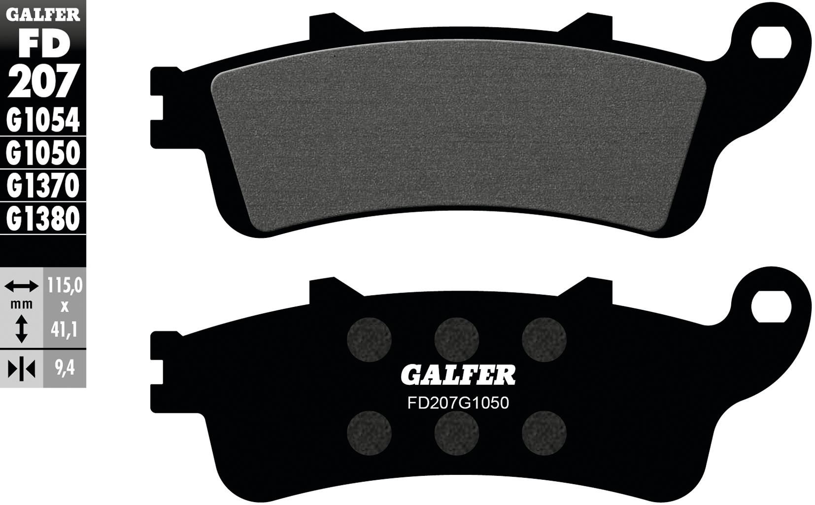 Galfer Bremsbelag G1050 - Organisch Scooter, Bremsbelag "FD207" Satz