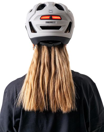 Victoria React LED Helm 55-59 cm weiß, grau, schwarz