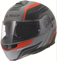 LS2 Klapphelm FF908 Strobe II Monza Schwarz Grau Rot M