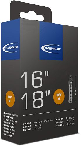 Schwalbe Schlauch Nr. 4 16 Zoll schwarz Blitzventil (DV)