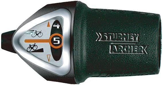 Sturmey Archer Drehgriffschalter 5 Gang TSS55 rechts schwarz, silber
