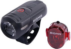 Sigma Sport Leuchten-Set Aura 45 USB / Nugget II schwarz