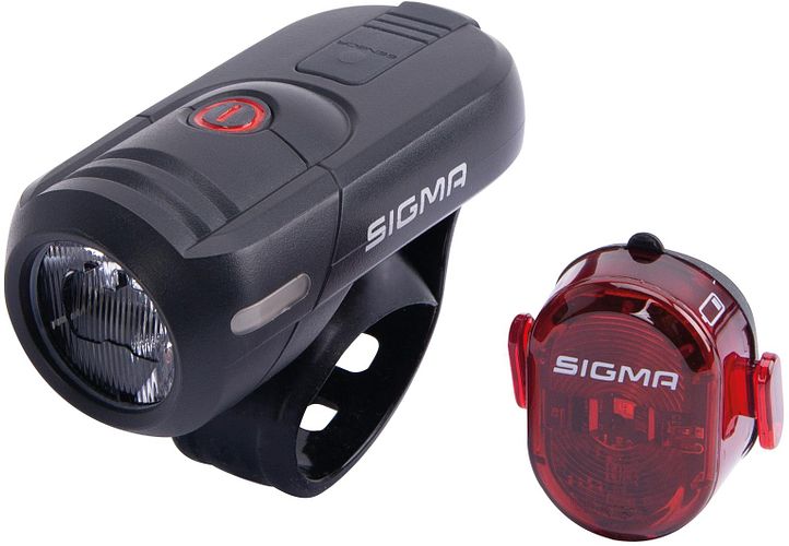 Sigma Sport Leuchten-Set Aura 45 USB / Nugget II schwarz