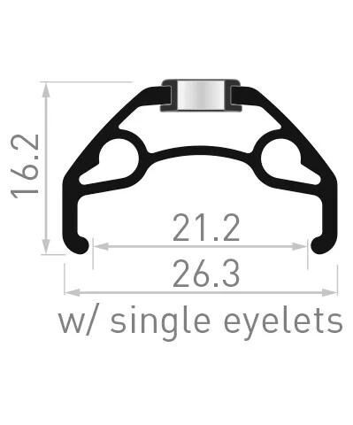 CONTEC Felge Exit 27,5 Zoll 32 Loch schwarz außen 570 mm ERD (inkl. Speichenlöcher gemesse
