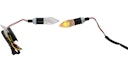 Vorschaubild Spec-X LED-Blinker Crystal Schwarz 20 mm Lang Paar