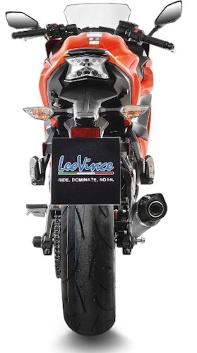 LeoVince Komplettanlage Carbon SBK LV ONE EVO 2/1 für KAWASAKI Z 650/NINJA 650 mit Katalysator