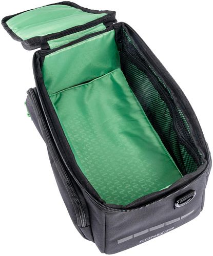 CONTEC Gepäckträgertasche Via Commuter schwarz inkl. vormontiertem Racktime Snap-it Ada