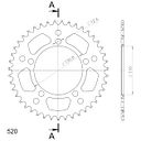 Vorschaubild Supersprox Alu-Kettenrad 520 43Z (Rot)