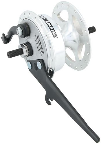 Sturmey Archer Vorderrad-Bremstrommelnabe 36 Loch silber
