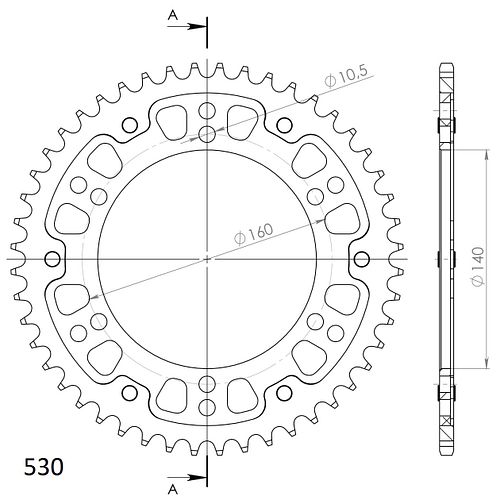 Supersprox Stealth-Kettenrad 530 48Z (Gold)