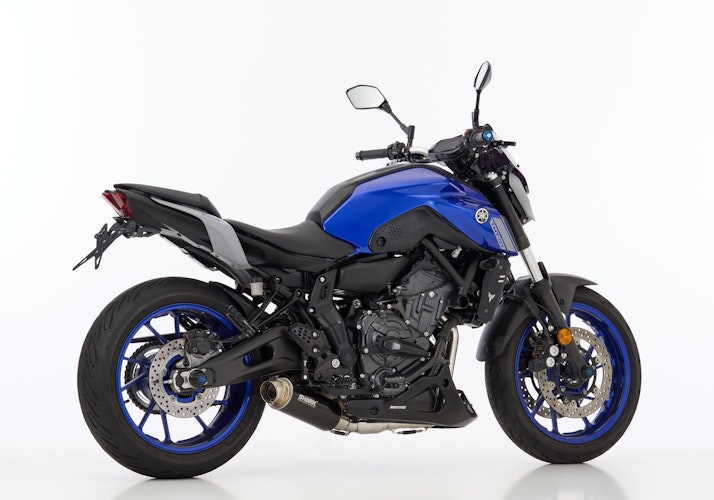 SHARK KOMPLETTANLAGE Aluminium eloxiert schwarz SRC 4 für YAMAHA MT-07,Tracer 7/GT,XSR700 / XTribute / Legacy EURO5  