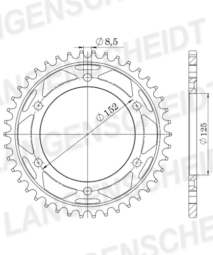 Supersprox Stealth-Kettenrad 520 48Z (Rot)