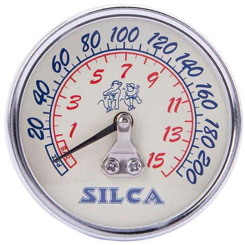 Silca Manometer 15 bar weiß
