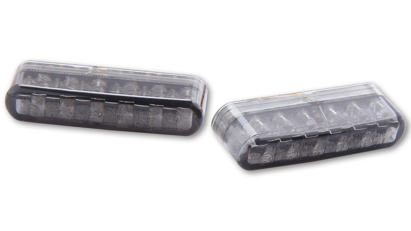 HIGHSIDER smart Shorty LED Blinker-Modul Linse Rauchgrau (Paar), Vorn & Hinten