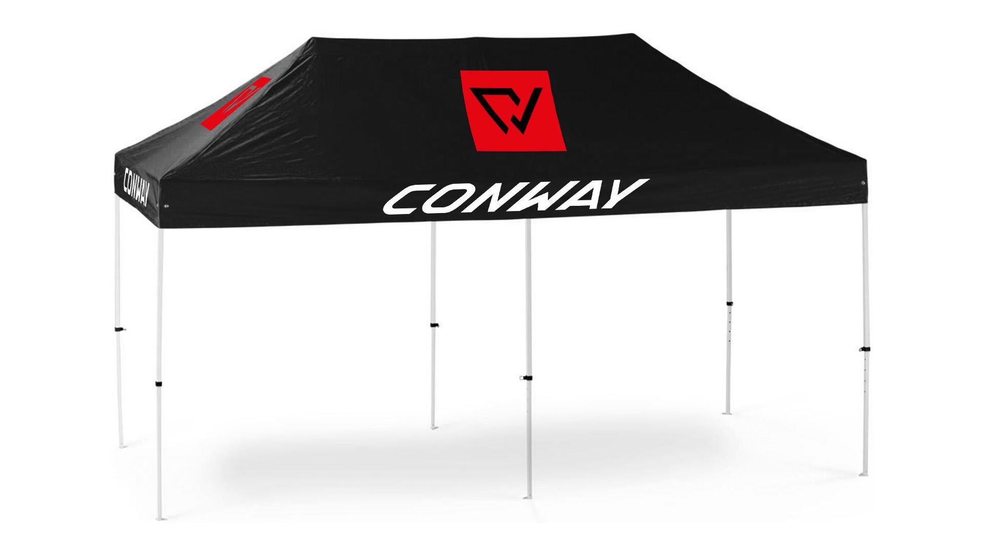 Conway Präsentationszelt 6 x 3 m schwarz