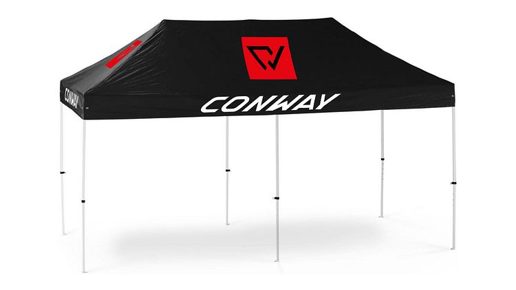 Conway Präsentationszelt 6 x 3 m schwarz