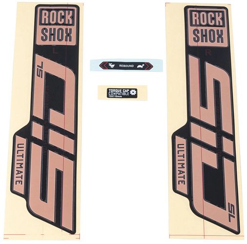 RockShox Dekor Set Signatur Series schwarz / rot