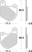 SBS Bremsbelag 543H.HF Street High Power Ceramic