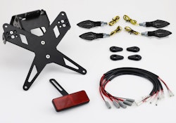 PROTECH Komplett-Set Plug and Play Kennzeichenhalter mit 4 LED-Blinkern X-SHAPE