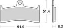Vorschaubild SBS Bremsbelag 676HF Street Ceramic