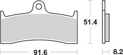 SBS Bremsbelag 676HF Street Ceramic