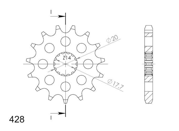 Supersprox Ritzel 428 16Z