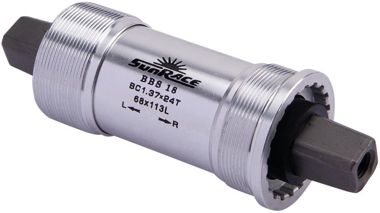 Sunrace Innenlager BBS18/BBS19 116 mm silber