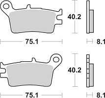SBS Bremsbelag 629HF Street Ceramic