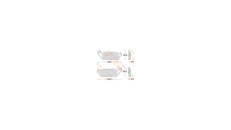 TRW Bremsbelag Typ SRM Sintermetall mit ABE, Bremsbelag "MCB 845" Satz