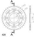 Vorschaubild Supersprox Stahl-Kettenrad 428 39Z (Schwarz)