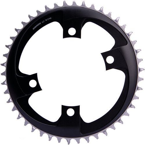 SRAM Kettenblatt X-Sync Road 46 Zähne schwarz 4-Arm, 107 mm Lochkreis