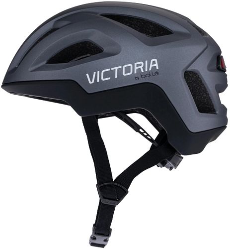 Victoria React LED Helm 55-59 cm grau, schwarz