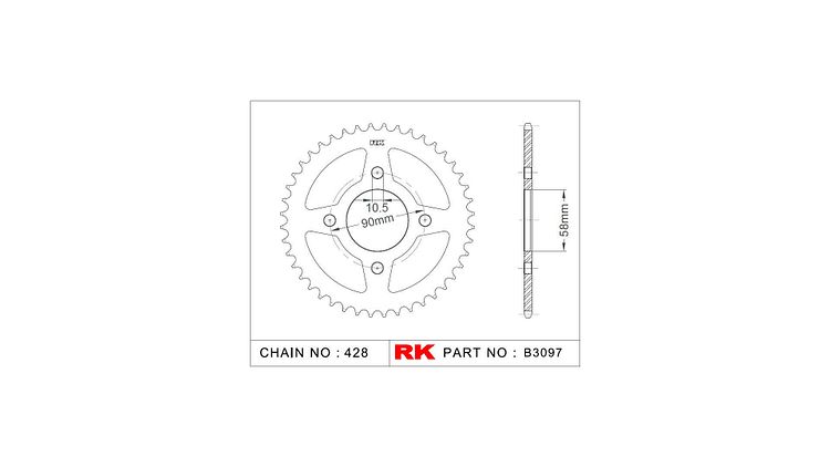 RK Kettenrad 3097 44 Zähne
