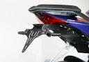 Vorschaubild PROTECH V-SHAPE Kennzeichenhalter SET mit Reflektor und Beleuchtung Alu & Stahl Schwarz für APRILIA RS 457