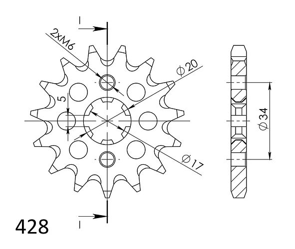 Supersprox Ritzel 428 16Z
