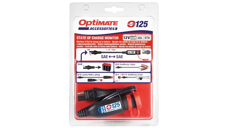 Tecmate SAE Batteriemonitor für AGM- Gel- und Standardbatterien Länge 15cm