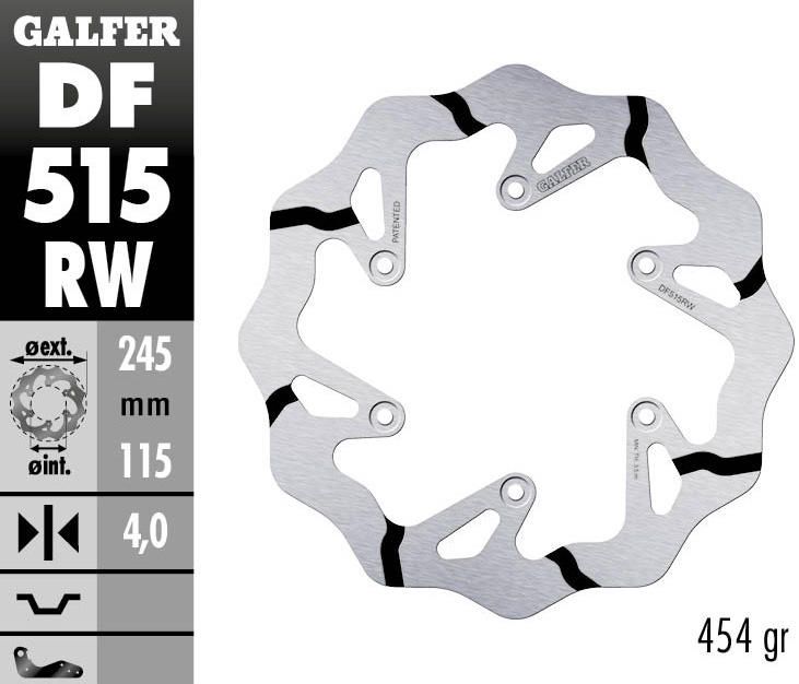Galfer Bremsscheibe DF515 - Typ RW (Offroad starr grooved)