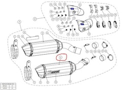  Akrapovič Dämpfer Rechts CA Z1000 2014-2020 