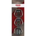 Set, 3 x Zurring mit Haltelaschen 35x32x6 Blister