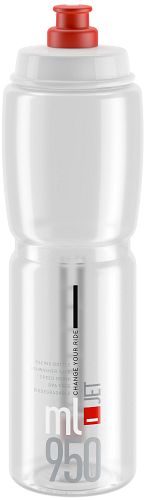 Elite Jet Plus Trinkflasche 950 ml klar/rot