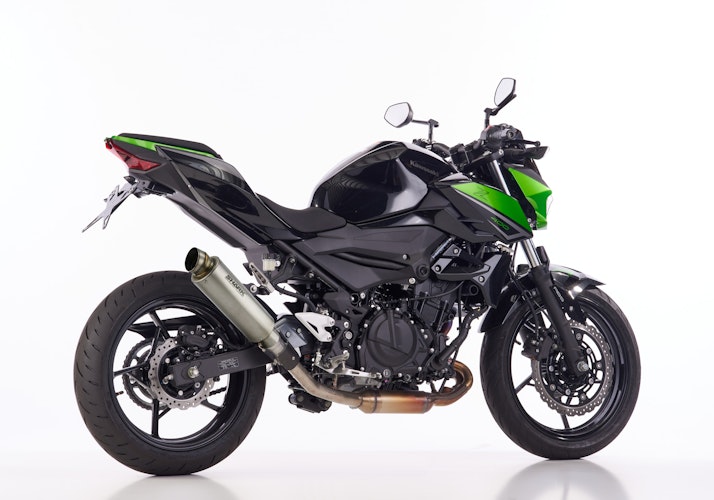 SHARK SLIP-ON Titan silber SRC 4 für KAWASAKI Ninja 400,Z400 EURO5  