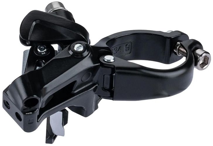 Shimano Umwerfer CUES FD-U4000 silber mit Schelle 34, 9 mm, mit Adapter auf 31