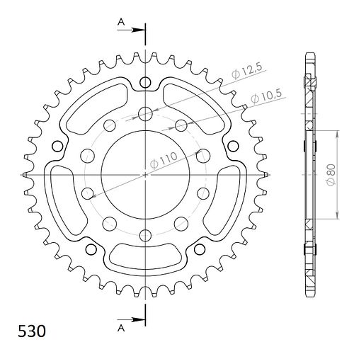 Supersprox Stealth-Kettenrad 530 42Z (Gold)