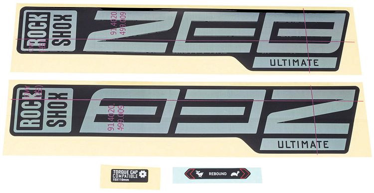 RockShox Dekor Set Signatur Series schwarz silber