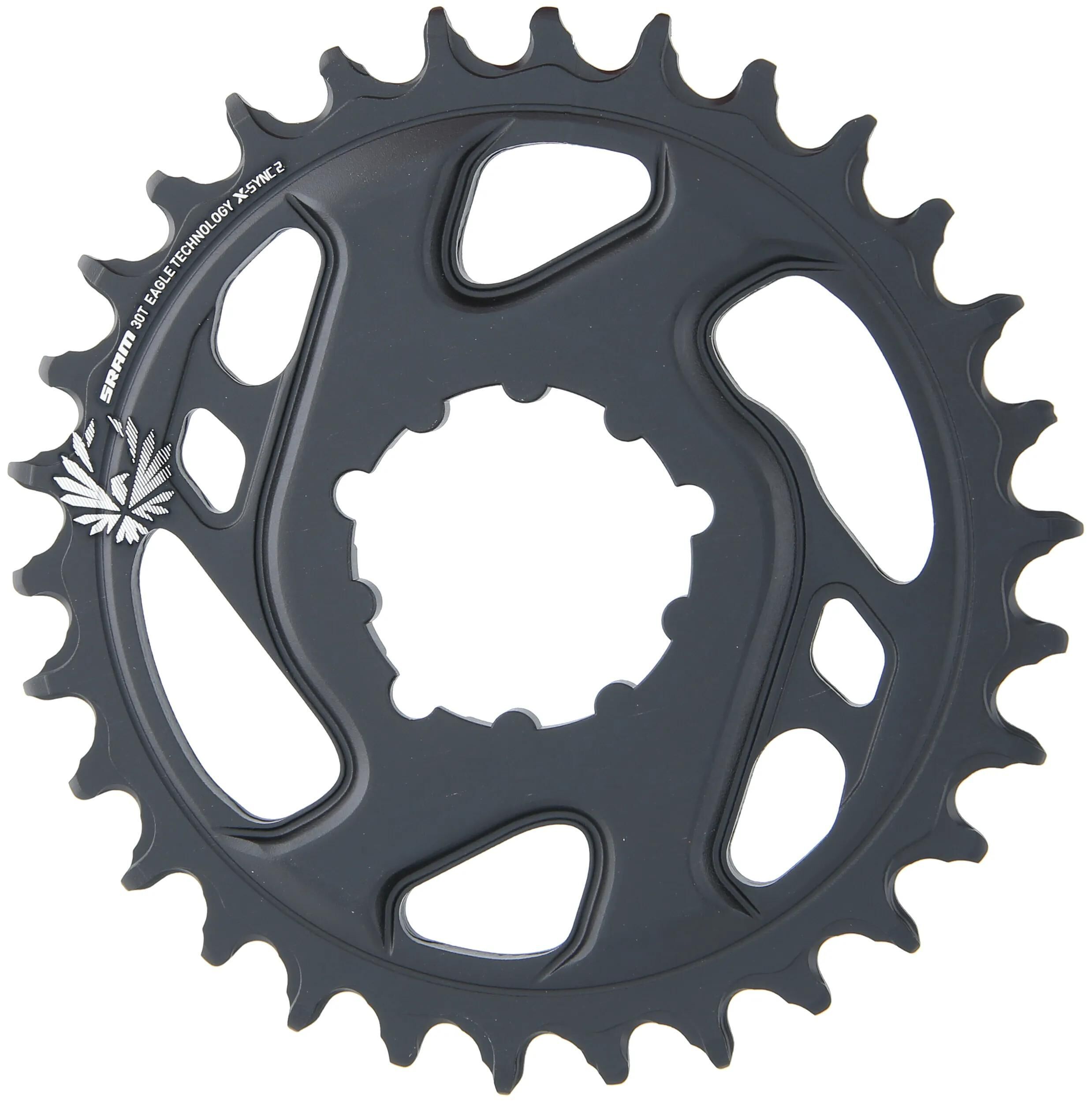 SRAM Kettenblatt X-Sync 2 30 Zähne schwarz 3 mm Offset Aluminium, kalt geschmiedet