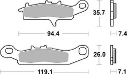 SBS Bremsbelag 801RSI Offroad Racing Sinter
