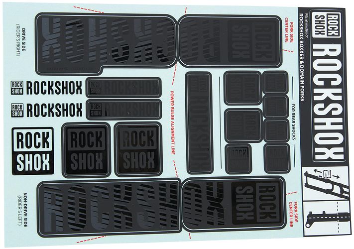 RockShox Dekor Set 35 mm schwarz