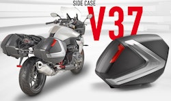 Givi V37 Paar von Schwarze Seitentaschen mit roten Reflektoren