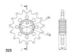 Supersprox Silent Ritzel 525 15Z