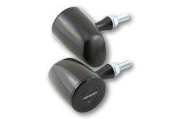 HIGHSIDER pro Rocket Classic LED Indicator Gehäuse Schwarz / Linse Rauchgrau (Paar), Vorn & Hinten